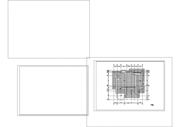 3层 别墅建筑施工cad 图纸设计_图1
