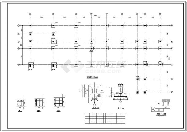 四坡屋面框架结构住宅设计cad施工图-图二