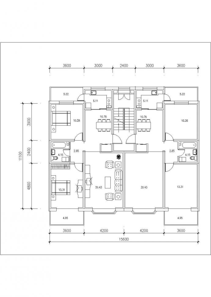 德州市清沁园小区经典热门平面户型设计CAD图纸（共14张）_图1