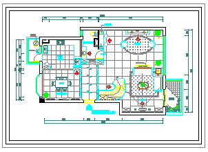 某经典别墅整套CAD装修施工设计图-图一