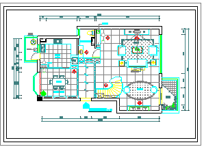 某经典别墅整套CAD装修施工设计图-图二