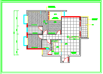 经典大户型住宅样板房cad装修平面设计图_图1