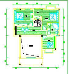 经典两室两厅室内住宅cad家装设计平面施工图-图二