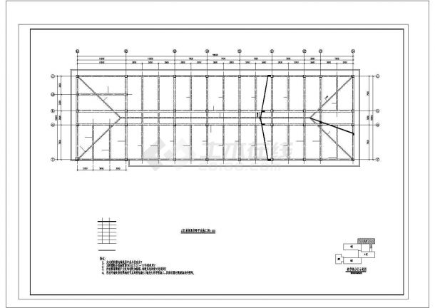 四坡屋面框架结构住宅设计cad-图二