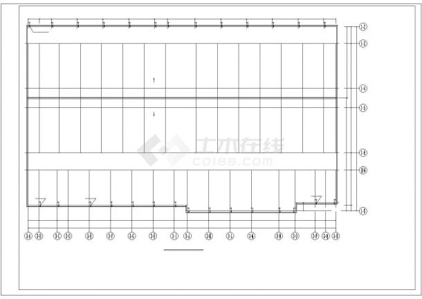 西宁市钢结构多层超市设计CAD施工图-图一