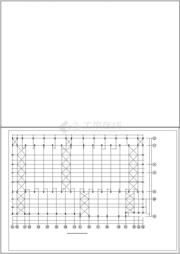 西宁市钢结构多层超市设计CAD施工图-图二