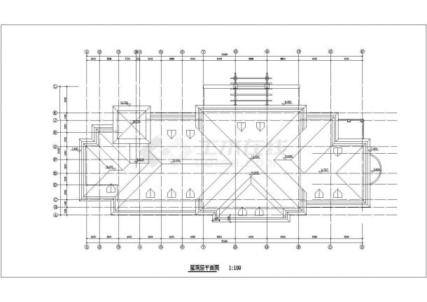 宁波市某小区1600平2层框混结构业主会所建筑设计CAD图纸（含阁楼）-图一