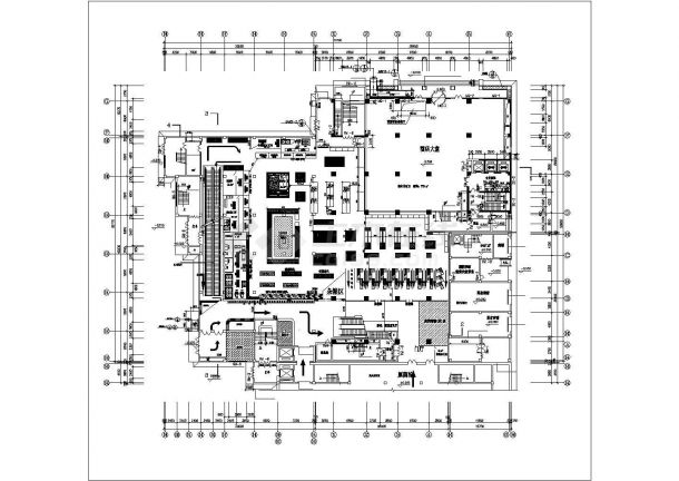 南方某两层超市平面布置参考设计CAD图纸-图二