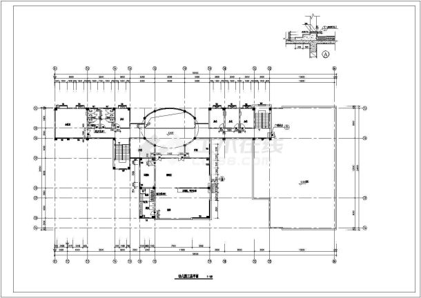 6班3层幼儿园全套建筑施工图-图二