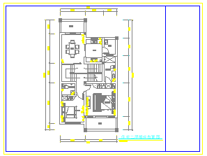 两层别墅室内装修cad平面设计图_图1