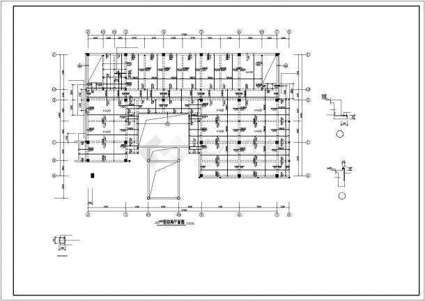 江苏某六层框架结构办公楼结构设计图（7度抗震）-图一