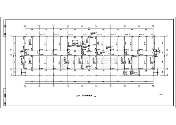 五层办公楼钢筋砼框架结构设计CAD图-图二