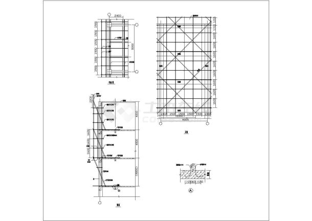 某外挑脚手架图CAD构造施工设计图-图一