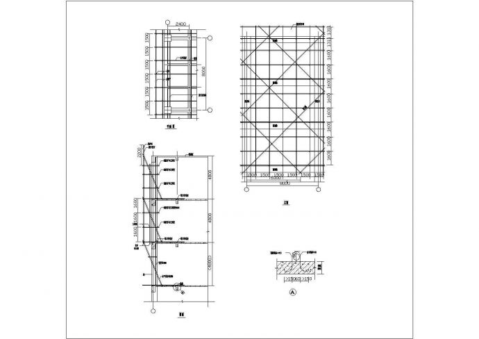 某外挑脚手架图CAD构造施工设计图_图1