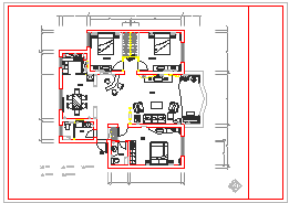 两层经典别墅室内装修方案cad图纸_图1