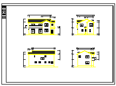 两层木制别墅室内装修平面设计cad施工图
