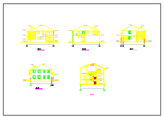 两层小别墅建筑全套CAD结构设计图纸-图一