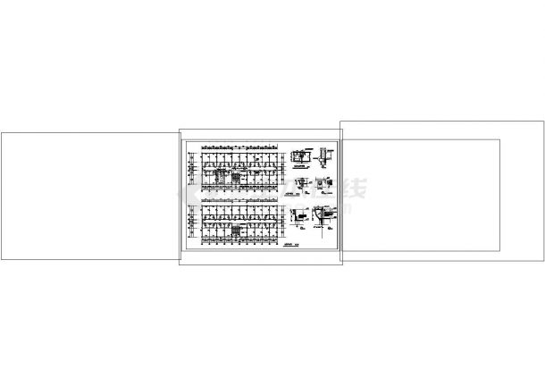 4层2705平米小型酒店综合楼建筑施工cad图纸设计-图一