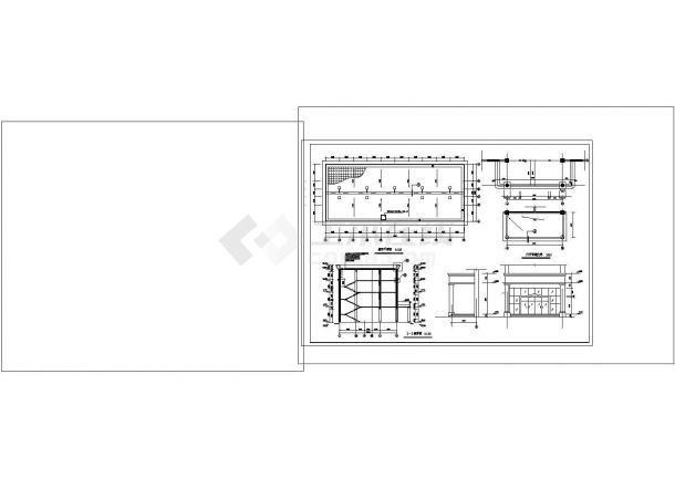 4层2705平米小型酒店综合楼建筑施工cad图纸设计-图二