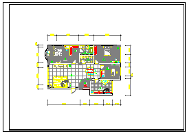 两室两厅室内家装cad方案设计图-图二