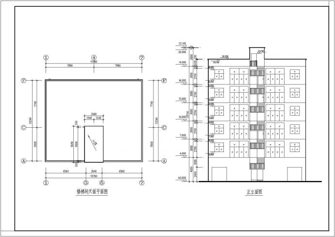 某单位住宅楼建筑详细设计cad施工图_图1