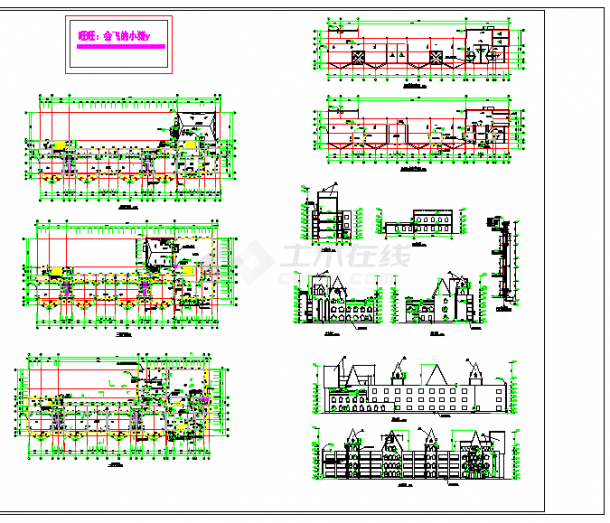 12班3层幼儿园建筑设计施工图-图一
