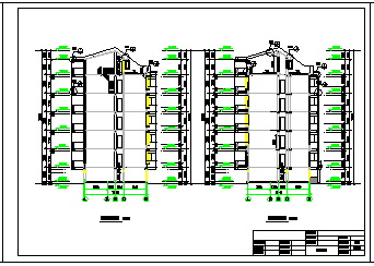 六层住宅楼全套CAD建筑设计图纸-图一