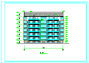 六层住宅楼cad设计建筑施工图-图一