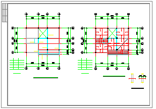 龙城三层民居建筑结构cad设计图纸