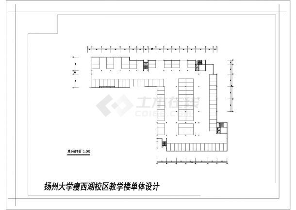 四川某学校六层教学楼建筑师合计cad图纸，共15张-图一