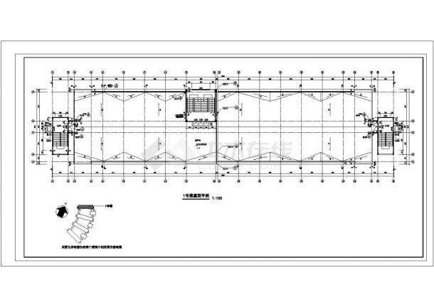 60938平方米黄河水利职业技术学院教学楼组团工程设计施工cad图，共二十二张-图一