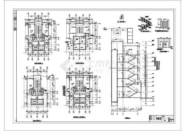 13层住宅楼施工建筑设计cad图，共十二张-图二