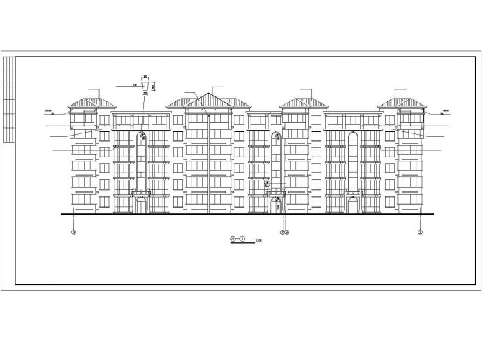 合肥市方家花苑小区6层砖混结构住宅楼建筑设计CAD图纸（含地沟平面图）_图1