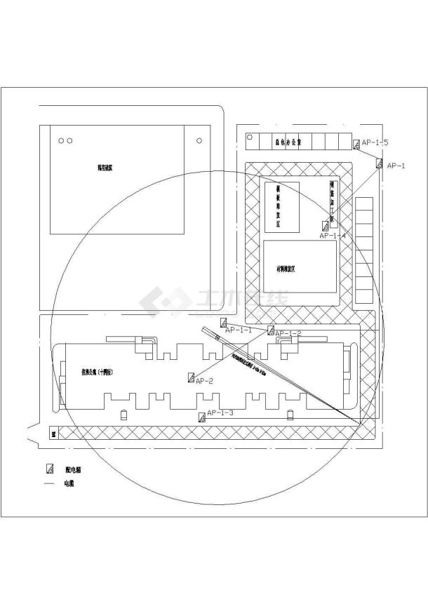 某临电总平面布置CAD大样完整示意图-图一