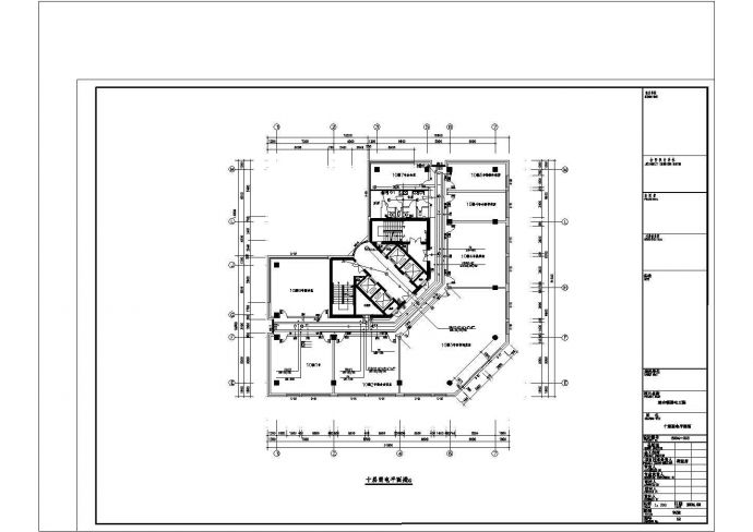 办公楼设计_某地区大型高层办公楼弱电平面设计cad施工图纸_图1