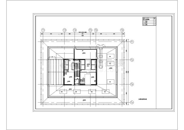办公楼设计_某地区高层办公楼安防布置电气设计cad施工图纸-图二