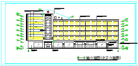 某办公大楼全套cad建筑方案图纸_图1