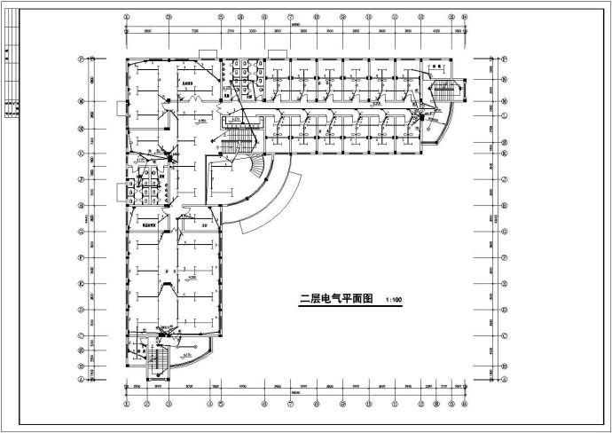 某四层办公楼电气照明施工图（三级负荷）_图1