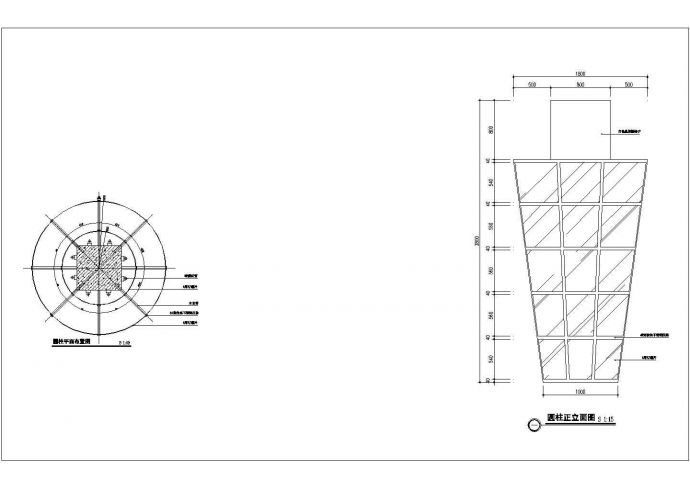 某玻璃发光柱CAD全套设计节点图_图1