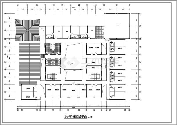 民居式客栈初步设计方案cad图-图二