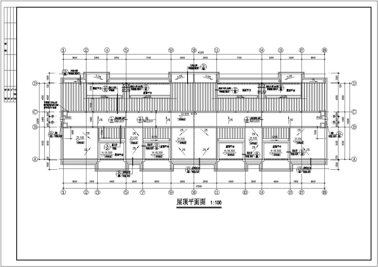 某城市6层带夹层小区住宅方案设计cad祥图（含楼梯剖面图）