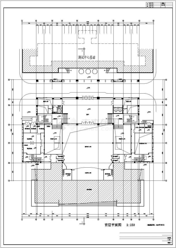  17层22250平米某理工大学技术科学楼建筑设计cad图纸-图一