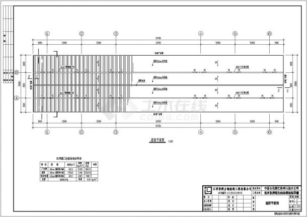 某杭州加油站钢管桁架CAD结构设计施工图-图二