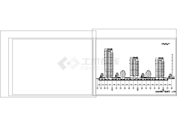 规划用地35666平米高层住宅小区规划总平面CAD图纸设计-图一