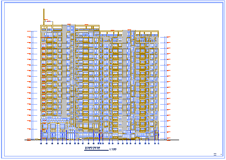 某大型高层公寓CAD建筑设计图纸_图1