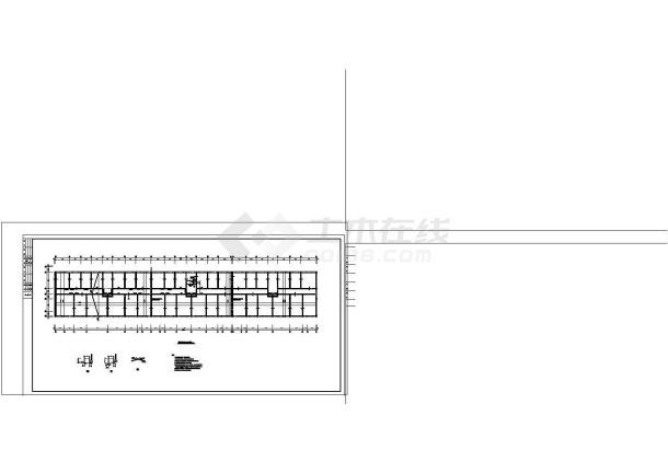 -1+5层框架住宅楼结构施工图cad-图二