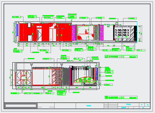 某名足浴中心连锁店施工图CAD立面图