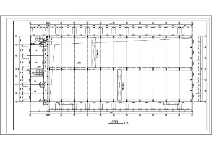 长74.48米 宽30.44米 2层厂房车间建筑设计施工图_图1