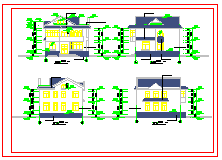 某地两层小型独立农村住宅建筑cad设计图