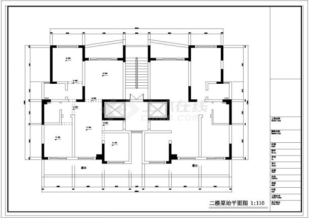 某美容院CAD建筑构造设计平面施工图-图一